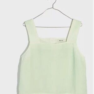 Madewell Linen Button Back Tank